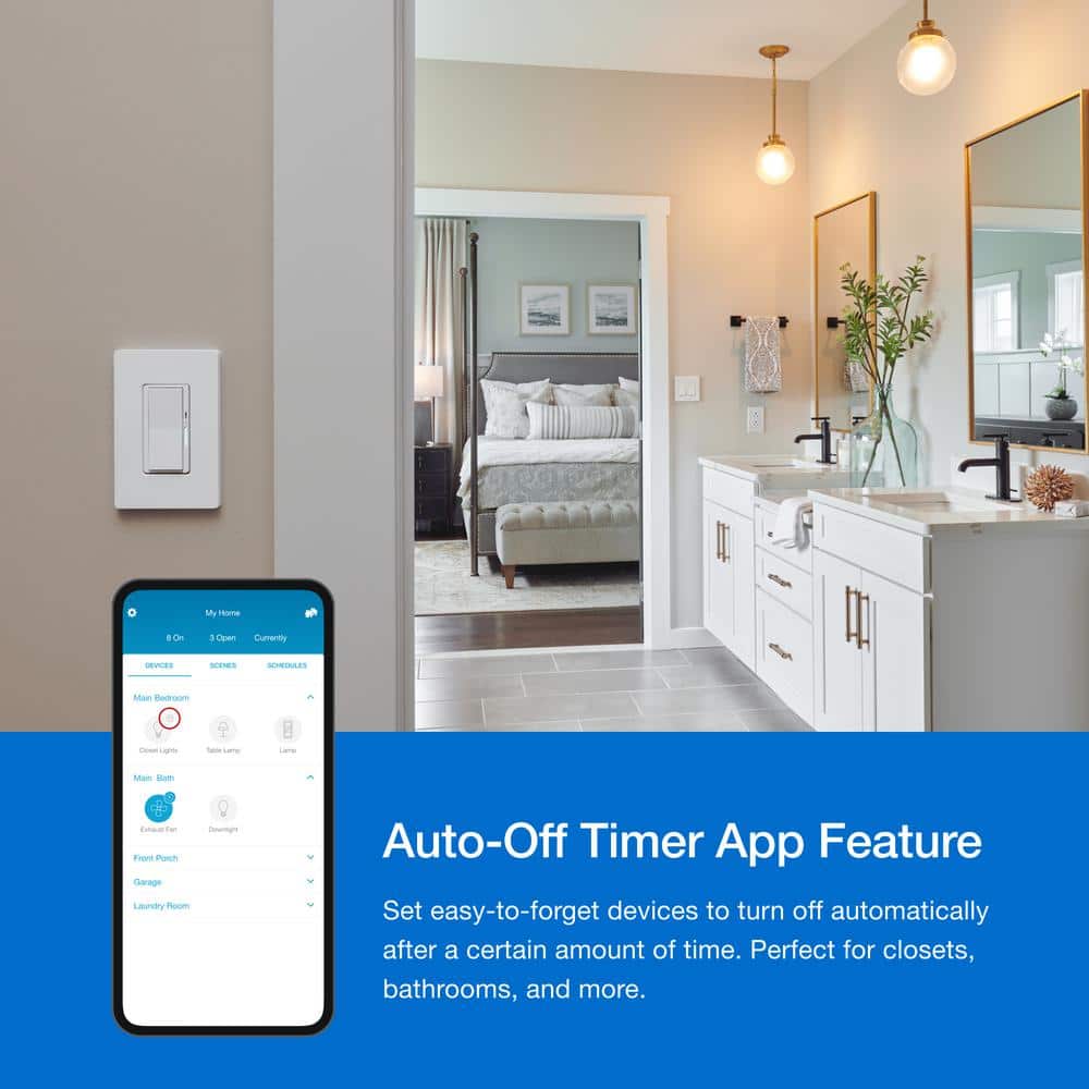 Lutron Caseta Smart Dimmer Switch and Pico Remote 3 Way Mounting Kit, 150W LED Bulbs, White (PKG1W-PICOMNT-BNDL)
