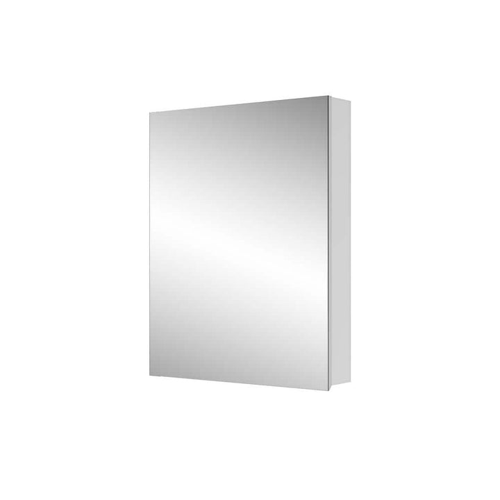 cadeninc 24 in. W x 30 in. H Rectangular Recessed/Surface Mount Beveled Single Mirror Bathroom Medicine Cabinet,White