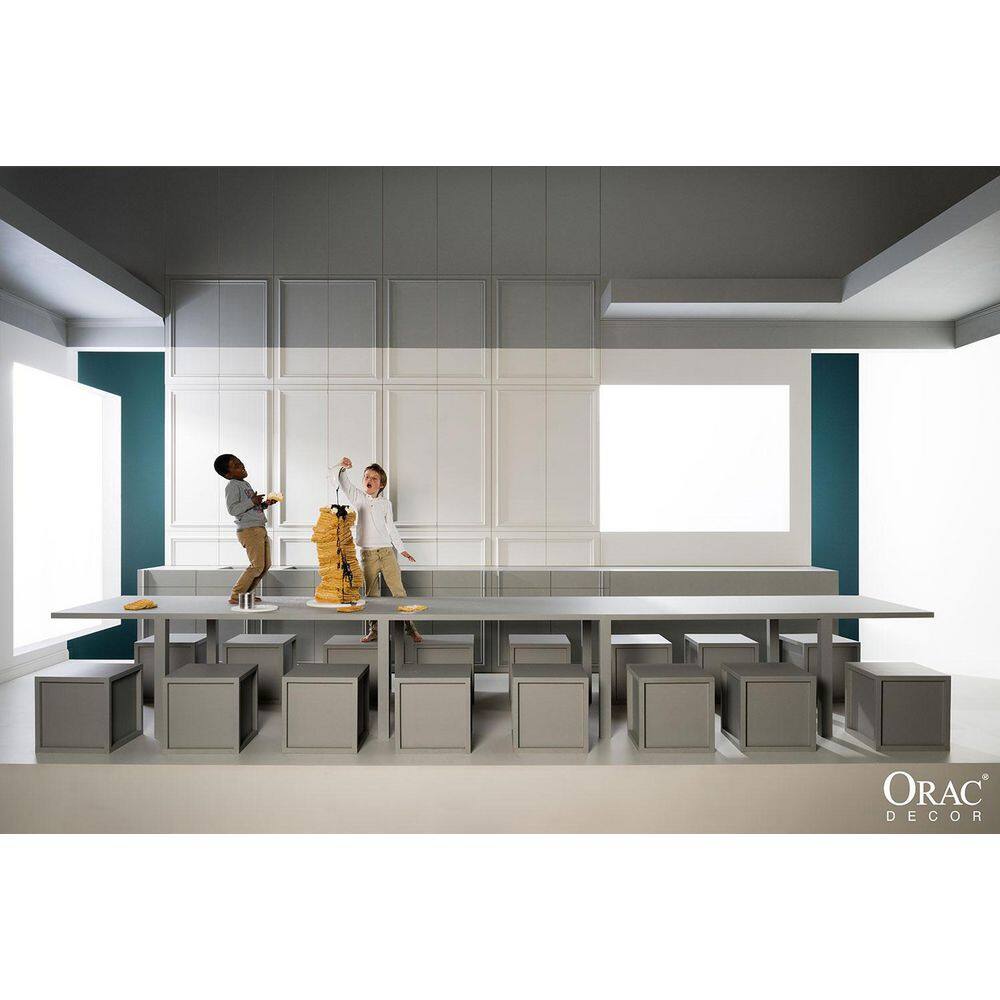 ORAC DECOR 1-5/8 in. x 3-1/8 in. x 78-3/4 in. Primed White Plain Polystyrene Crown Moulding (24-Pack)