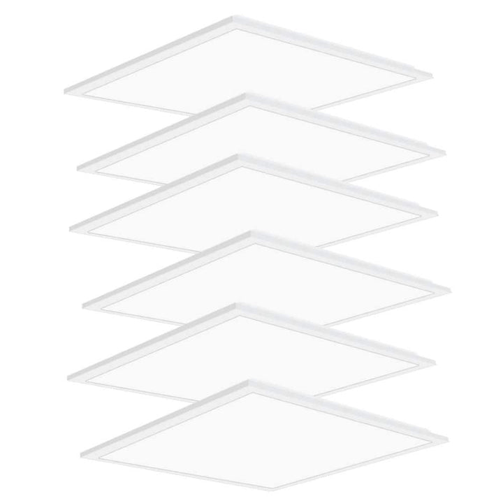 WYZM 2 ft. x 2 ft. 5800Lumens Integrated LED Panel Light 5000K Bright White edge-lit LED Flat Panel Light (6-Pieces)