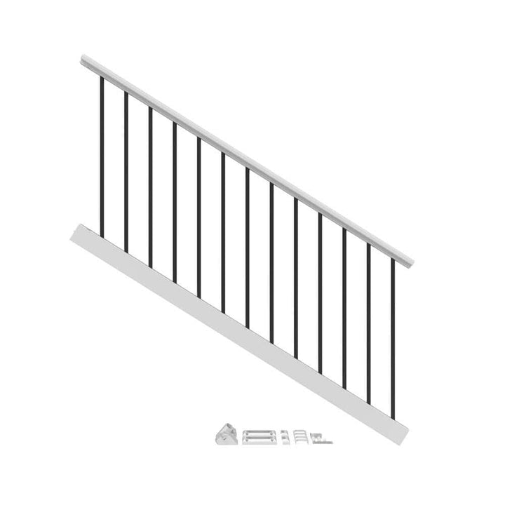 RDI 6 ft. x 36 in. H Endurance Vinyl Original Rail 32-Degree to 38-Degree Stair Rail Kit in White