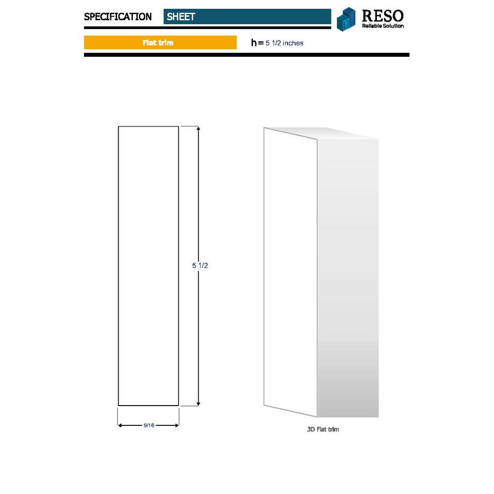 RESO RMB 61 9/16 in. D x 5-1/2 in. W x 96 in. L Primed Pine Finished 4-Sides Finger-Joined Baseboard 10-Pieces Per Box