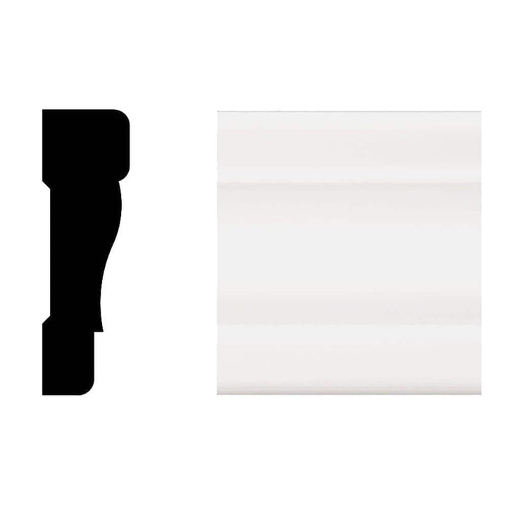 Royal Building Products 2355 11/16 in. x 2 1/4 in. x 96 in. Colonial Primed PVC Casing (1-Piece − 8 Total Linear Feet)