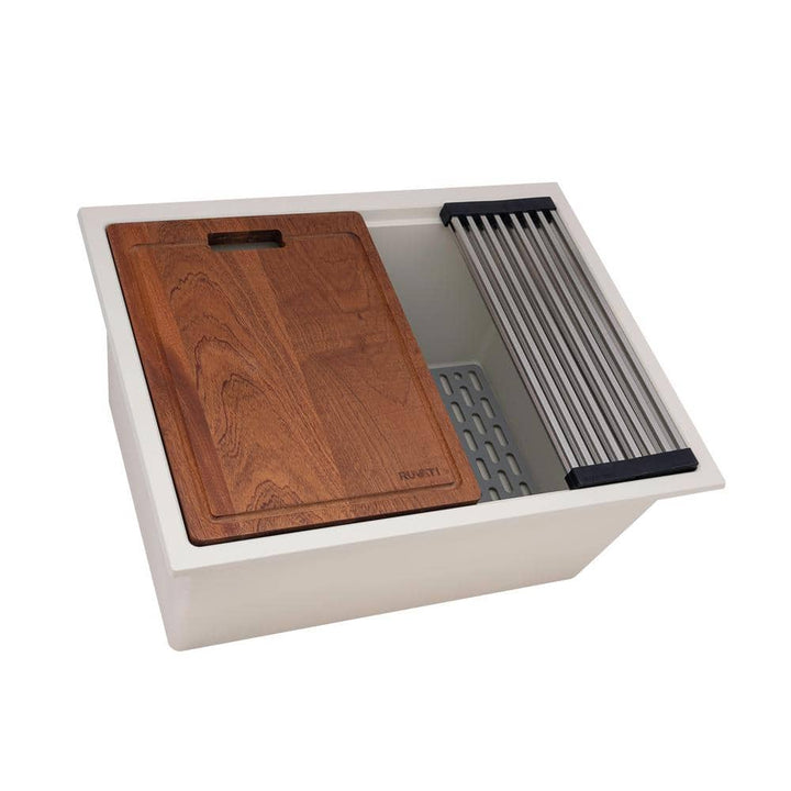 Ruvati Epirock 25 in. Undermount Laundry Sink with Accessories