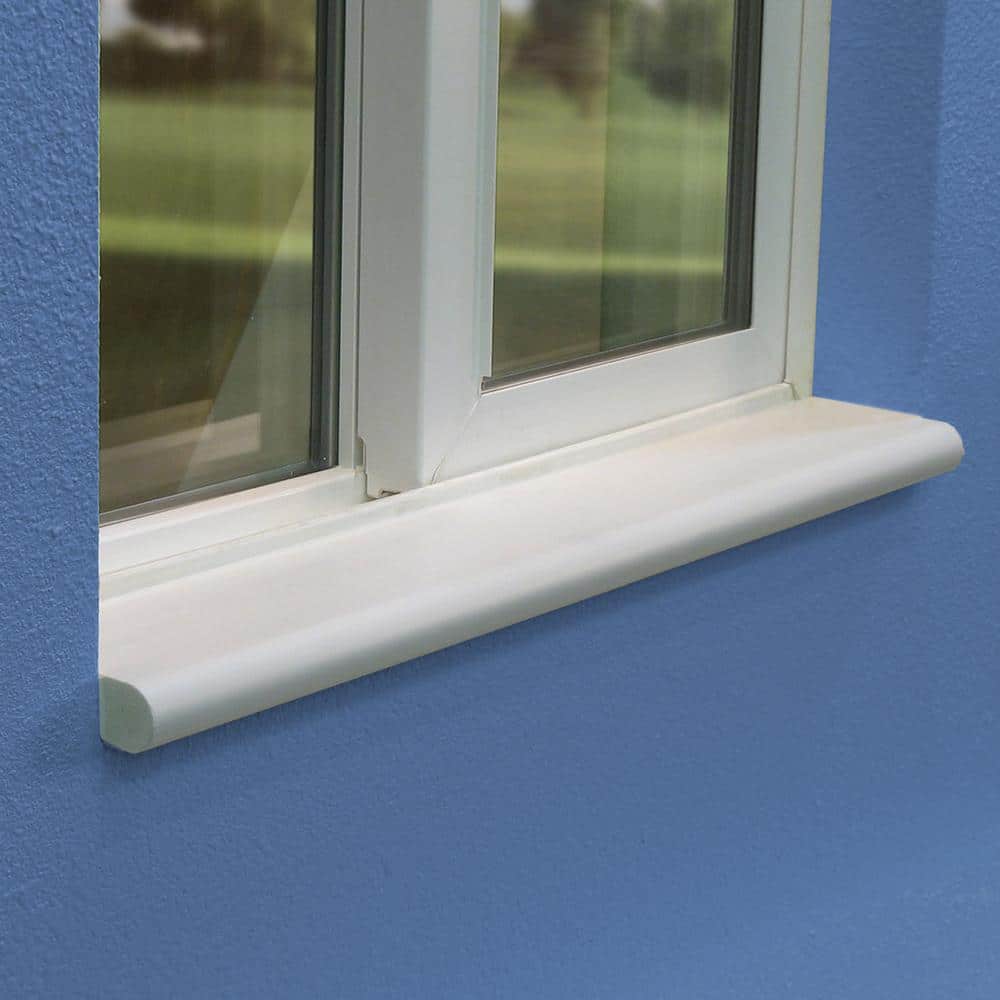 Sill-Rite 3 ft. x 6 in. x 1 in. White Vinyl Stool Windowsill Streamline-Profile Moulding
