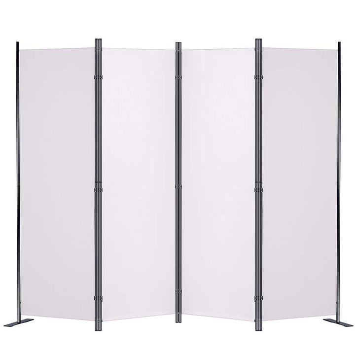 SKYSHALO Room Divider, 5.6 ft. (88 in. x 67.5 in.���Room Dividers and Folding Privacy Screens (4-Panel), White