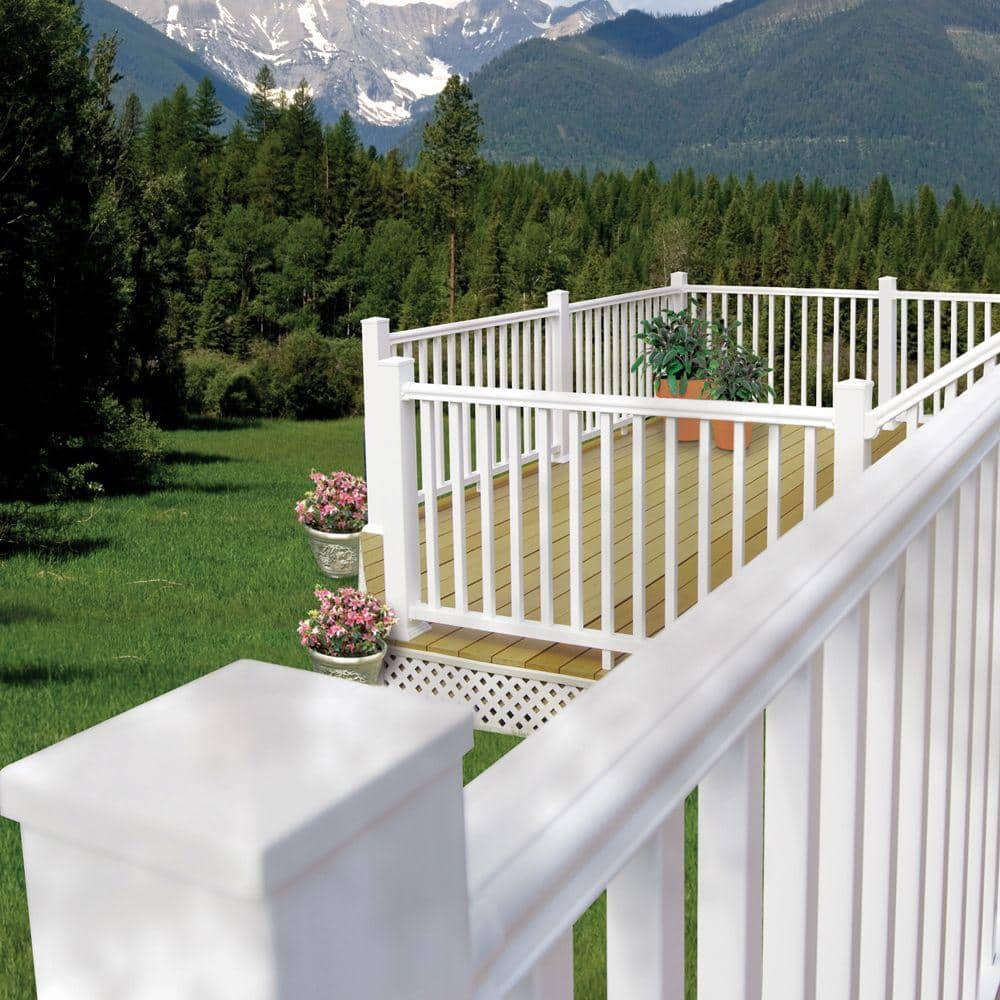 Veranda 4 in. x 4 in. x 100 in. White Traditional Post Jacket