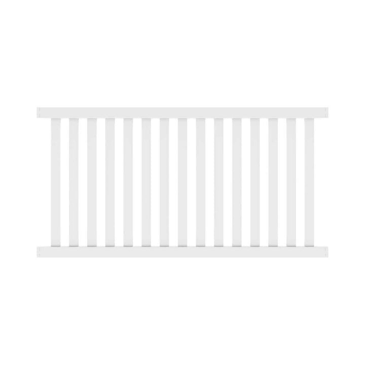 Barrette Outdoor Living Ohio 4 ft. H x 8 ft. W White Vinyl Fence Panel - Easy Assembly