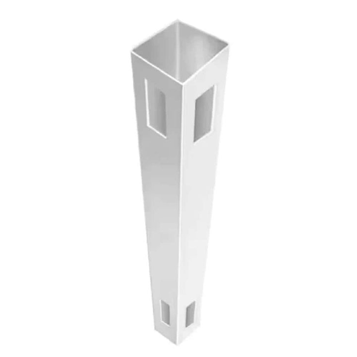 cadeninc 5 in. x 8 ft. White Vinyl Routed Fence Corner Post Set, Caps Included