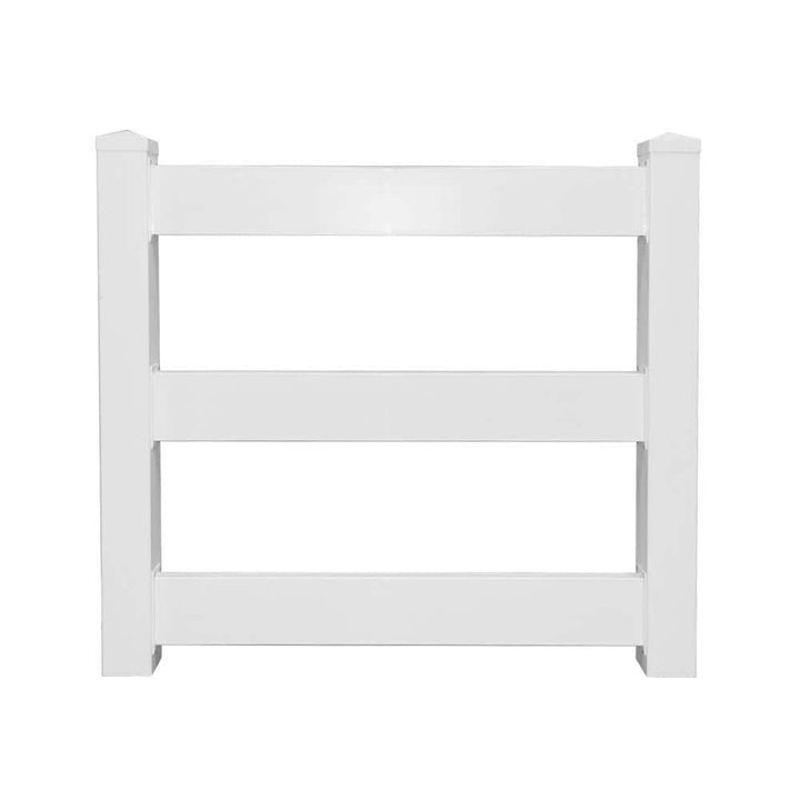 Weatherables 4 ft. W x 4 ft. H 3-Rail White Vinyl Fence Gate EZ Pack