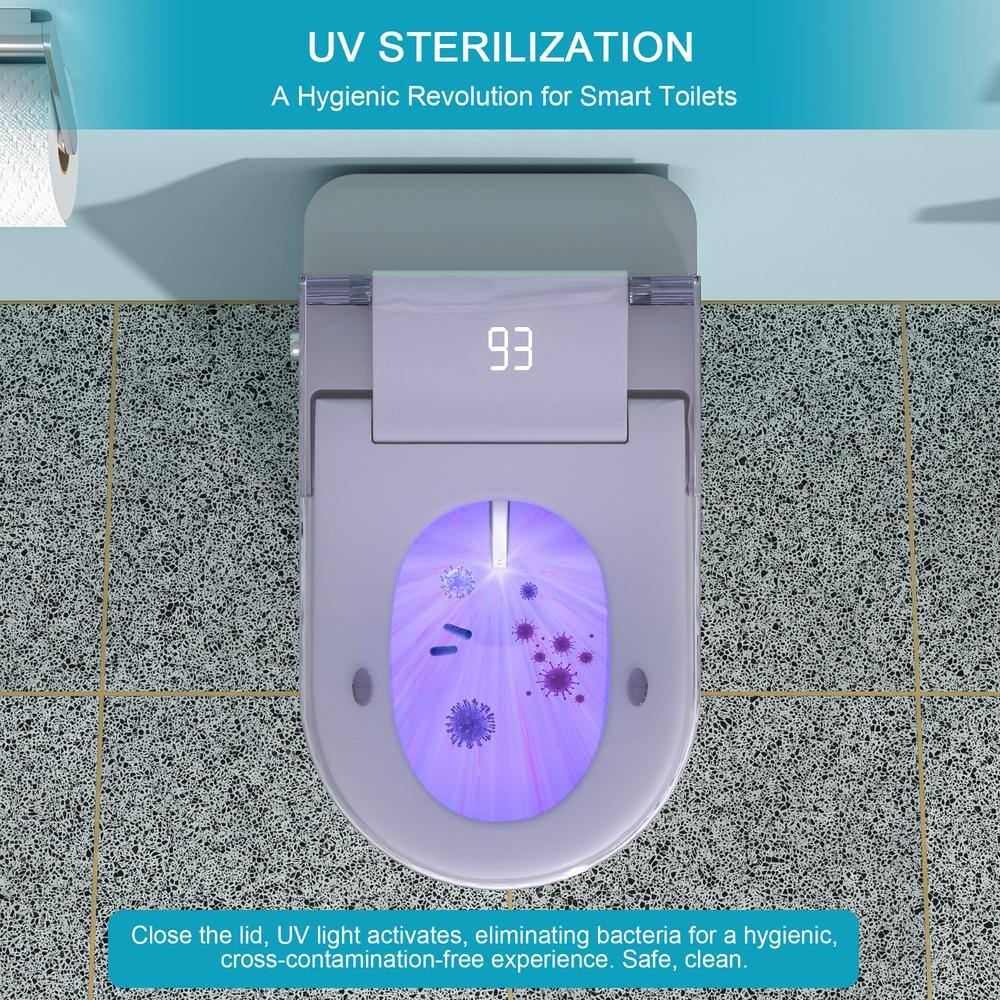WELLFOR MT3 Elongated Heated Seat Bidet Toilet with LED Display and Night Light