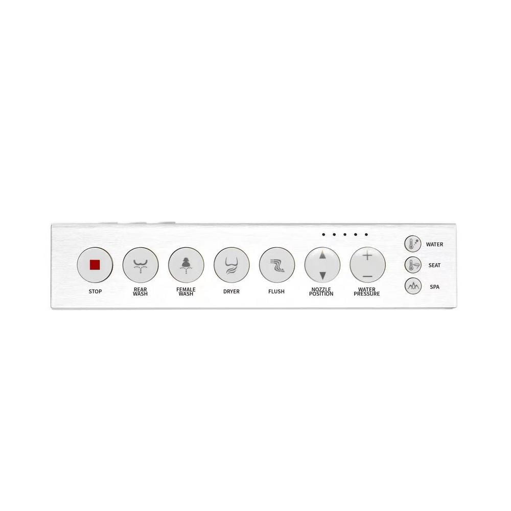 WELLFOR T2 Elongated Bidet Toilet 1.28 GPF White with Nightlight and LED Display