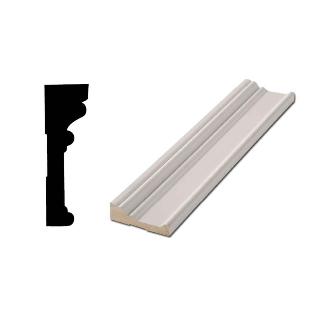 Woodgrain Millwork RB03 1 1/16 in. x 3 1/2 in. x 88 in. Primed Finger Jointed Casing (1-Piece − 7.33 Total Linear Feet)