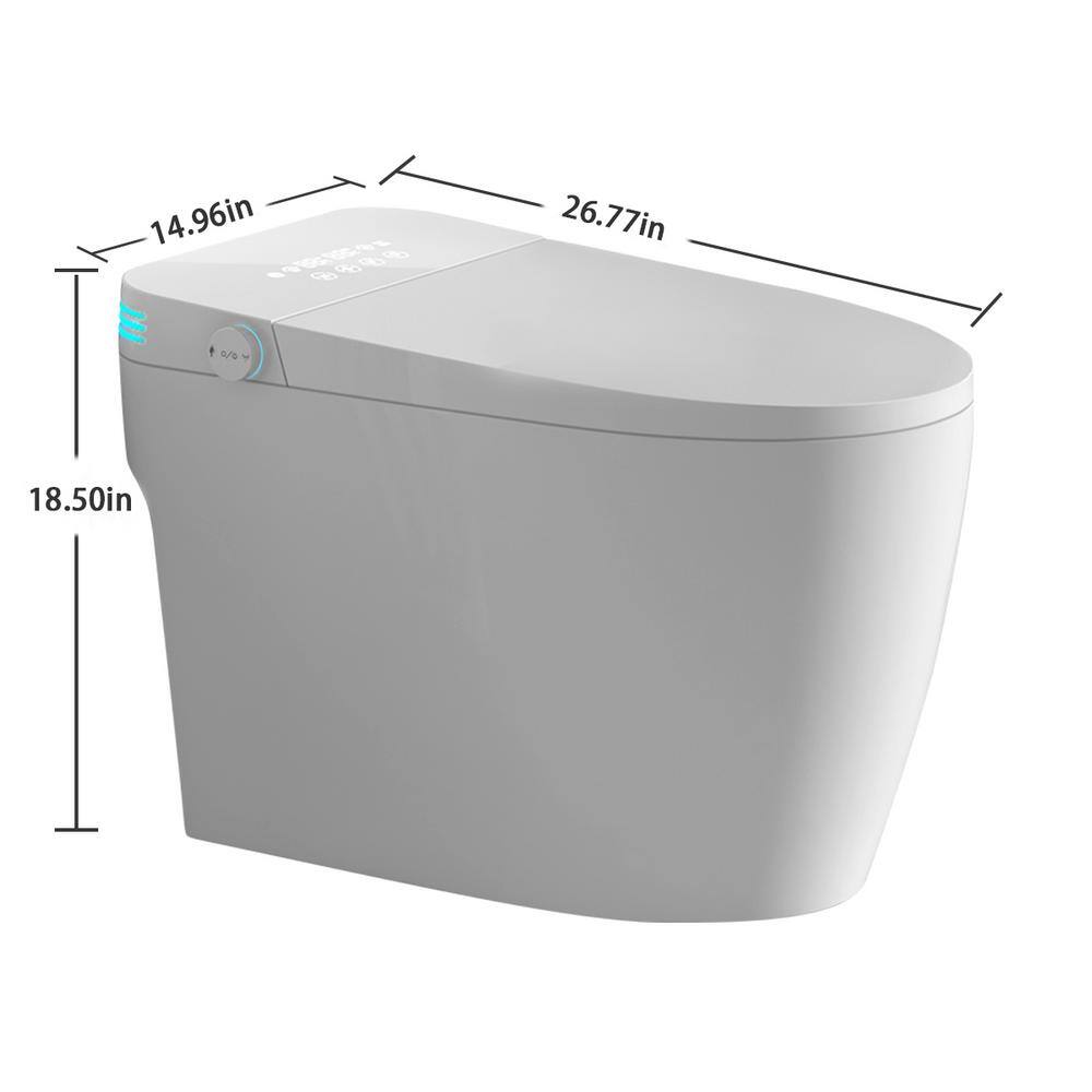 Xspracer Moray Elongated Smart Bidet Toilet - 1.28 GPF, White, AUTO Features