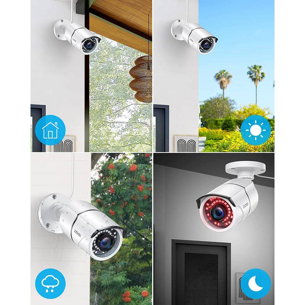 ZOSI ZG2615D ZG2615E 5MP PoE Wired IP Security Camera Only Compatible with same brand PoE NVR Mode