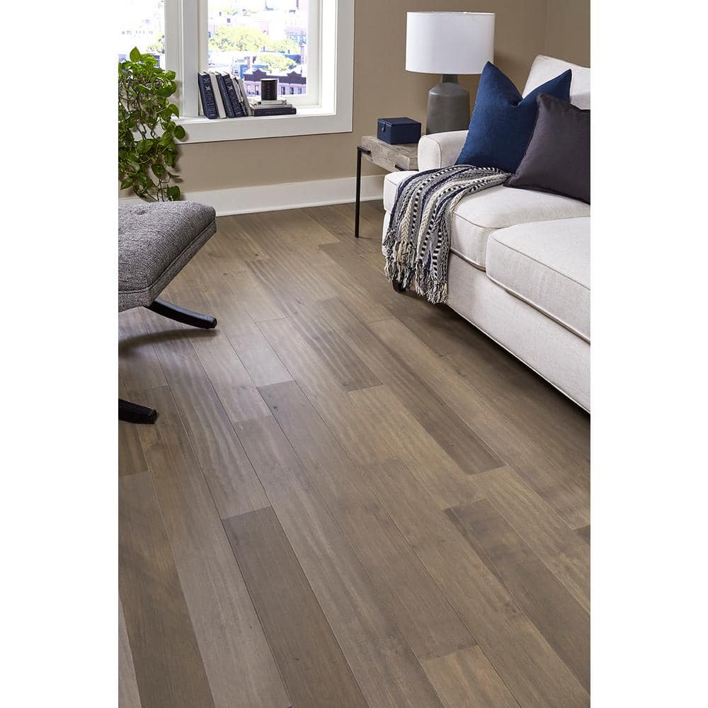 OptiWood Winter Stone Birch 2/7 in. T x 5 in. W Click Lock Hand Scraped Engineered Hardwood Flooring (16.7 sq.ft./case)