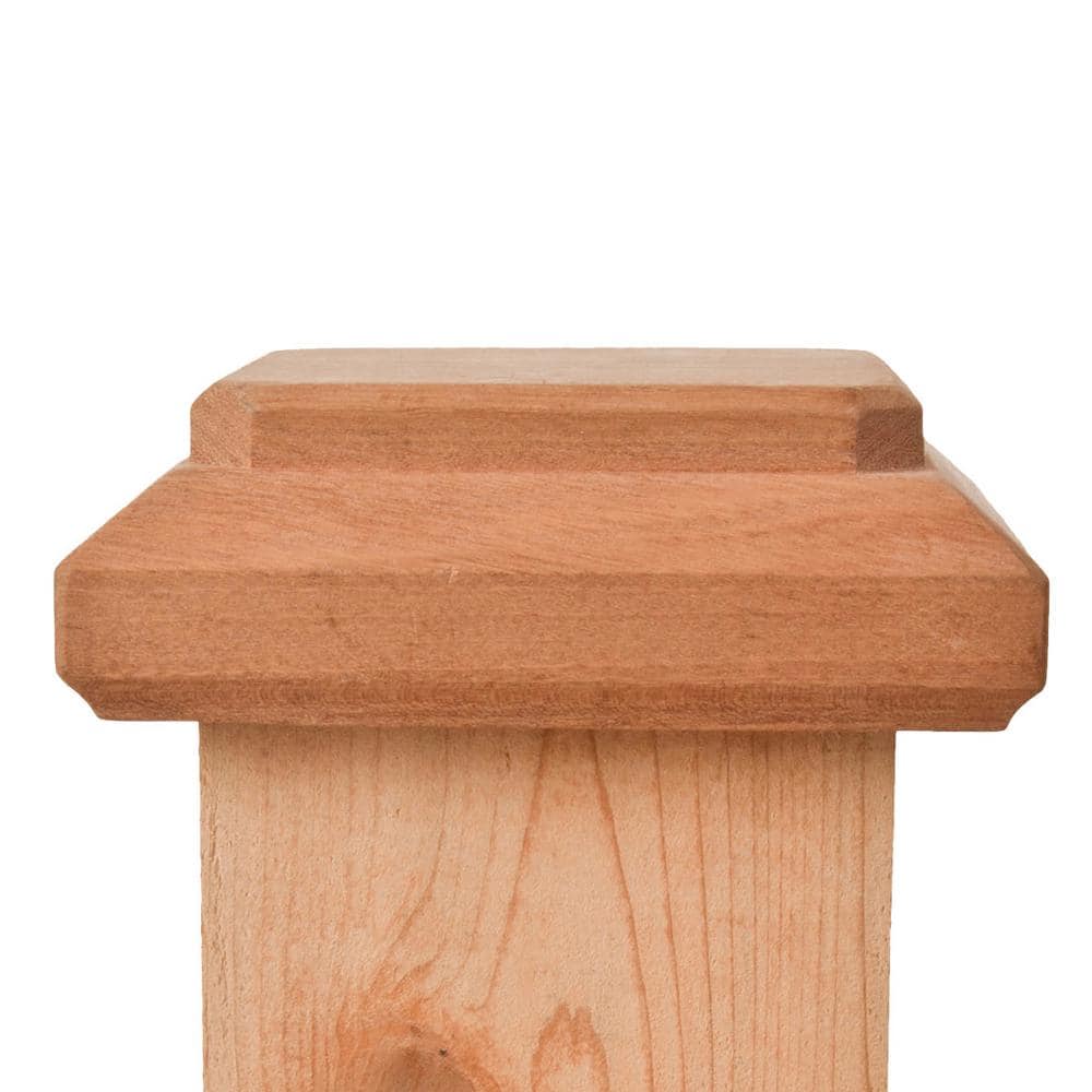 Protectyte Miterless 4 in. x 4 in. Untreated Wood Traditional Slip Over Fence Post Cap (Actual: 3-3/4 in. to 3-7/8 in.)