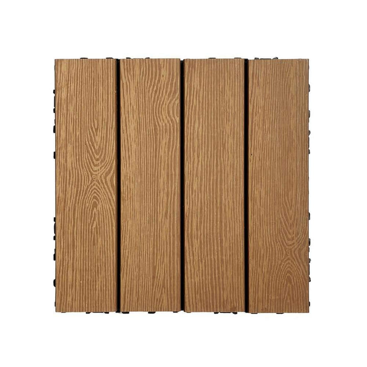 Tidoin Outdoor 1 ft. x 1 ft. Composite Deck Tile in Wood(20 Per Box)