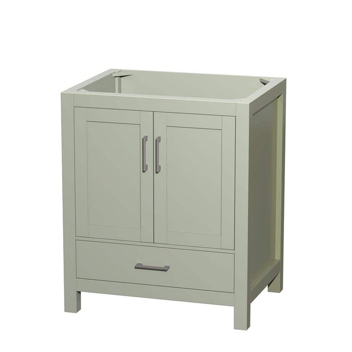 Wyndham Collection Sheffield 29" Light Green Bathroom Vanity Cabinet without Top