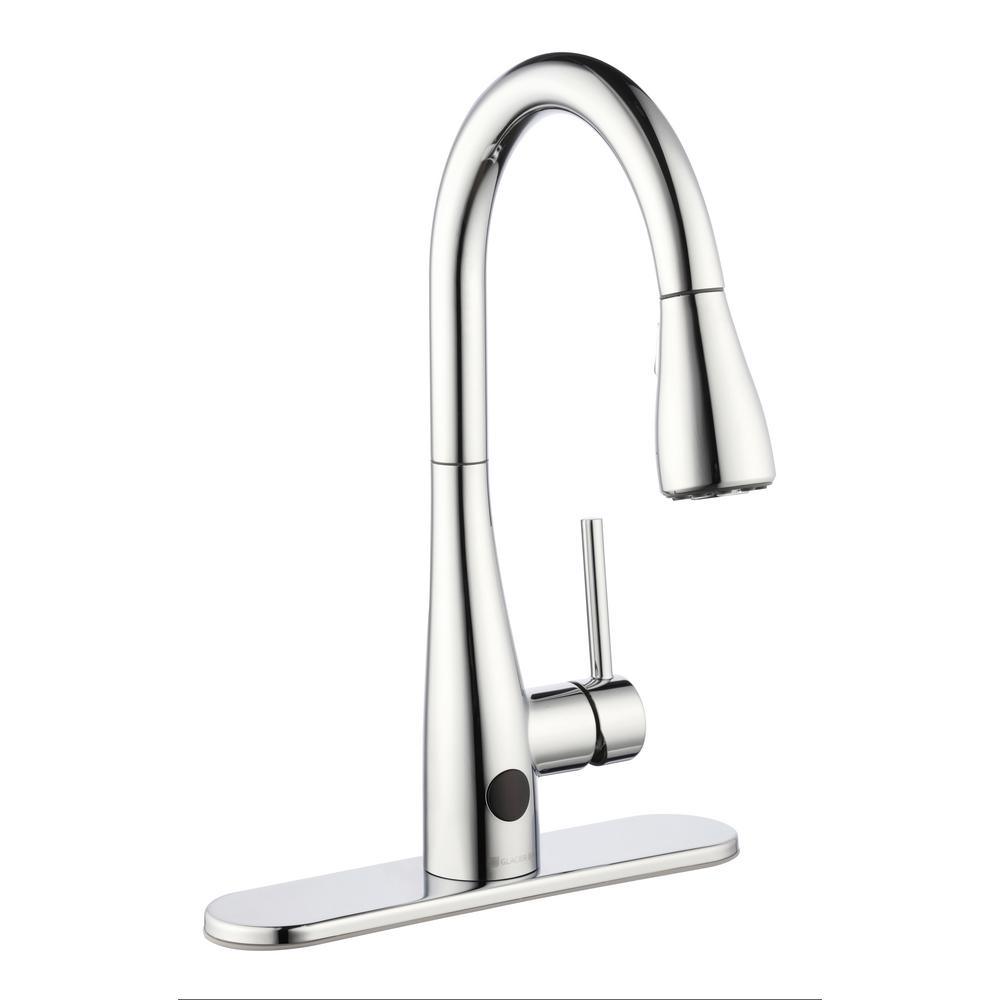 Nottely Touchless Single-Handle Pull-Down Kitchen Faucet with TurboSpray and FastMount in Stainless Steel - Super Arbor