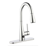 Nottely Touchless Single-Handle Pull-Down Kitchen Faucet with TurboSpray and FastMount in Stainless Steel - Super Arbor