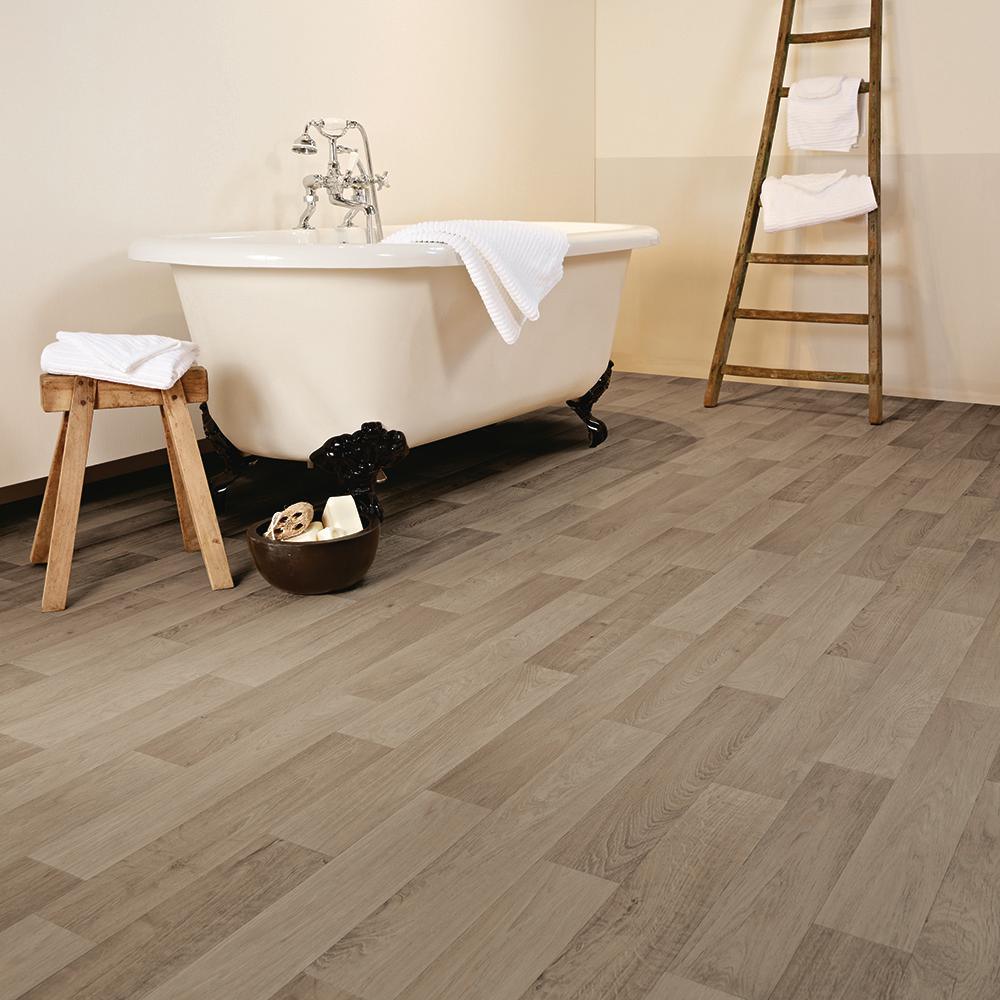 IVC Trinity Brown Residential Vinyl Sheet, Sold by 13.2 ft. Wide x Custom Length - Super Arbor