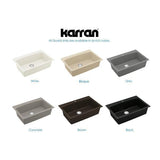 Drop-In Quartz Composite 33 in. 1-Hole Single Bowl Kitchen Sink in Black - Super Arbor
