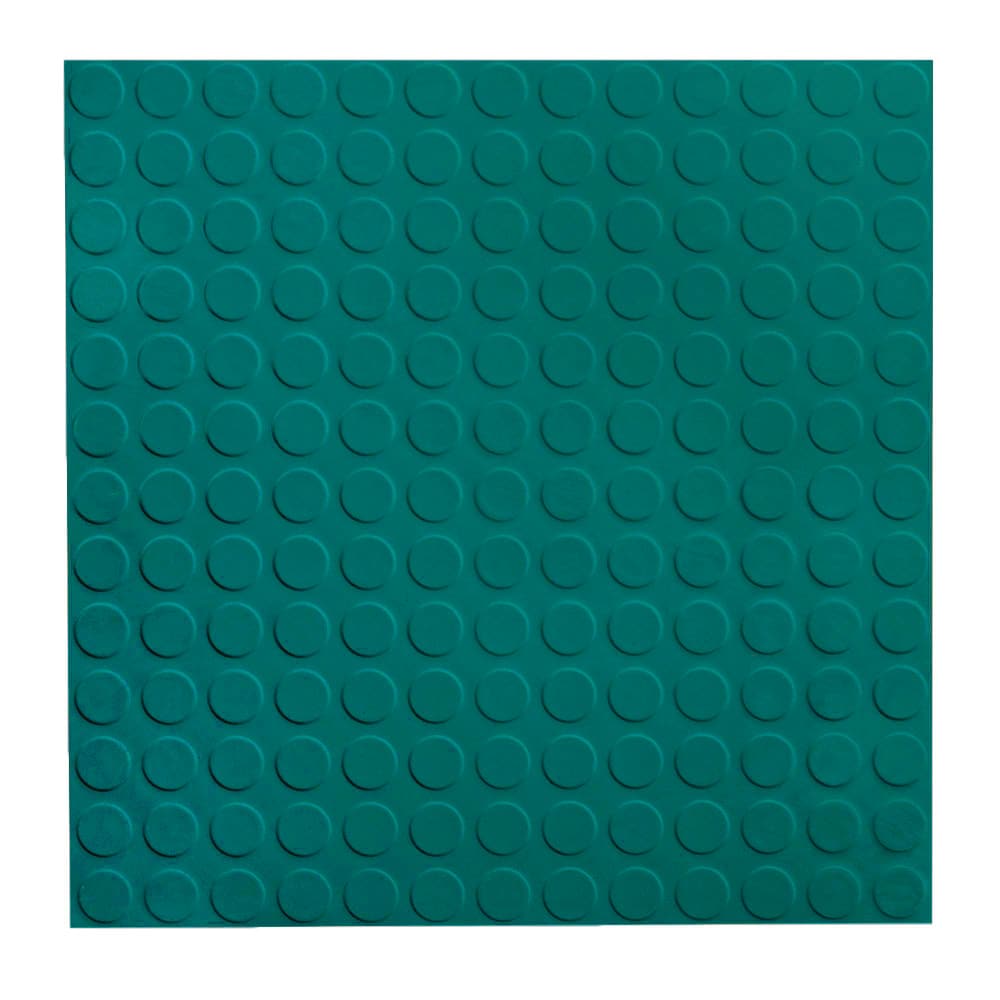 Flexco 0.125-in x 18-in x 18-in Polo Green Rubber Tile Multipurpose Flooring