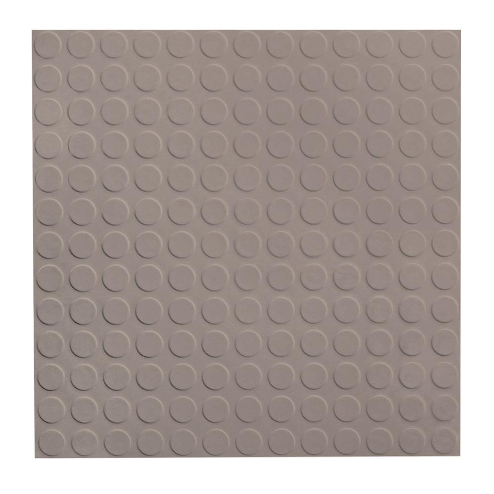 Flexco RLT Rubber Floor Tile, Pebble – 18-in x 18-in, Water-Resistant (2.25-sq ft)