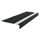 Flexco #575 Series 12-in x 54-in Black Dahlia with White Grit Strip Stair Tread