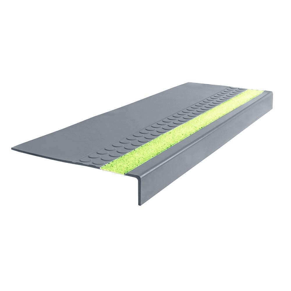Flexco #575 Series 12-in x 42-in Medium Gray Stair Tread