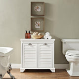 Lydia 31.13 in. W Linen Hamper in White - Super Arbor