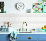 LongKing White Subway 12 in. x 12 in. Peel and Stick Wall Tile Backsplash (10-Pack)