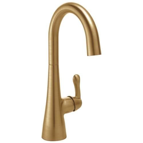 Delta Champagne Bronze 1-Handle Deck-Mount Bar and Prep Handle Kitchen Faucet