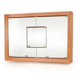 D'Vontz Modular Design Vanity (MDV) 23-in x 25.875-in Surface Mount Golden Oak Mirrored Medicine Cabinet