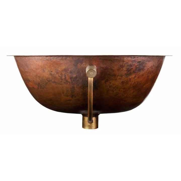 SINKOLOGY Freud 19 in. Undermount Solid Copper Bathroom Sink in Aged Copper