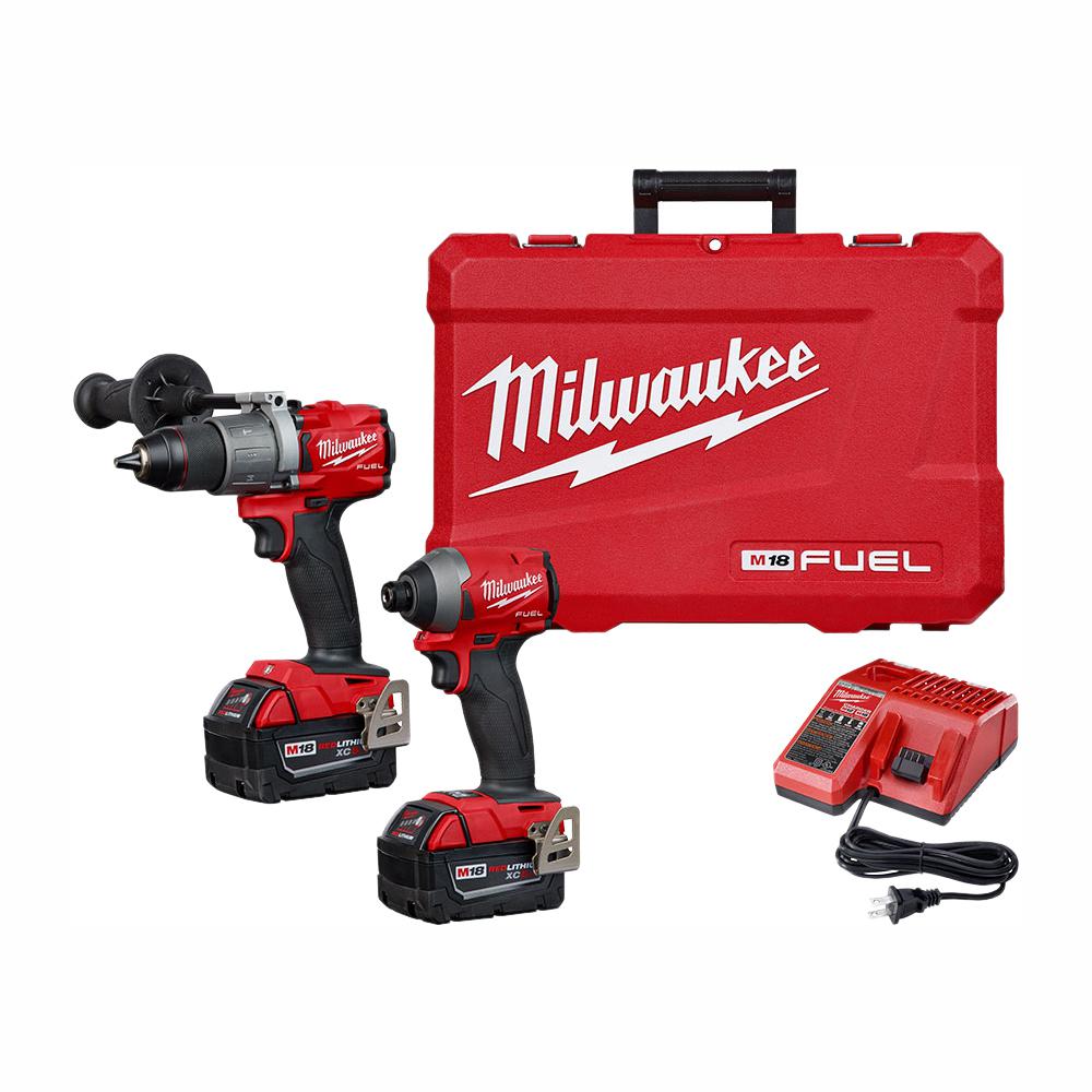 M18 FUEL 18-Volt Lithium-Ion Brushless Cordless Hammer Drill and Impact Driver Combo Kit (2-Tool) with Two 5Ah Batteries