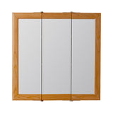 Project Source 24.25-in x 24-in Surface Mount Oak Mirrored Medicine Cabinet