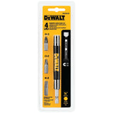 DEWALT 4-Pack 1-in Magnetic Screwdriving Bit Drive Guide Set