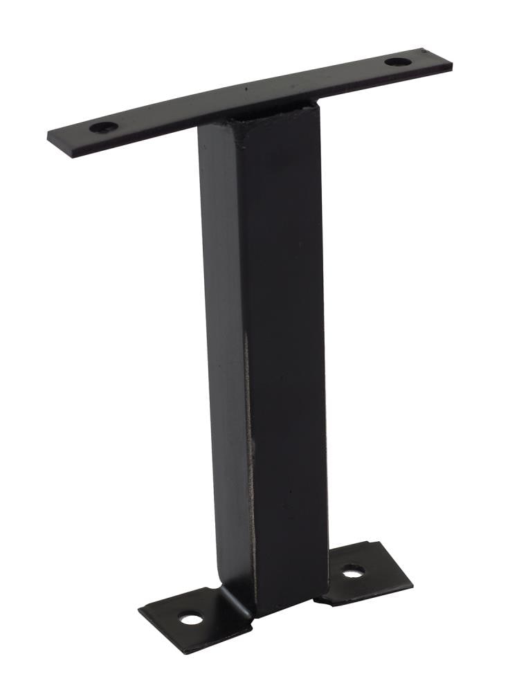 Gilpin Black Metal Post Connector for Decking and Porches - 6.125-in x 4.5-in - Steel Railing Support Bracket