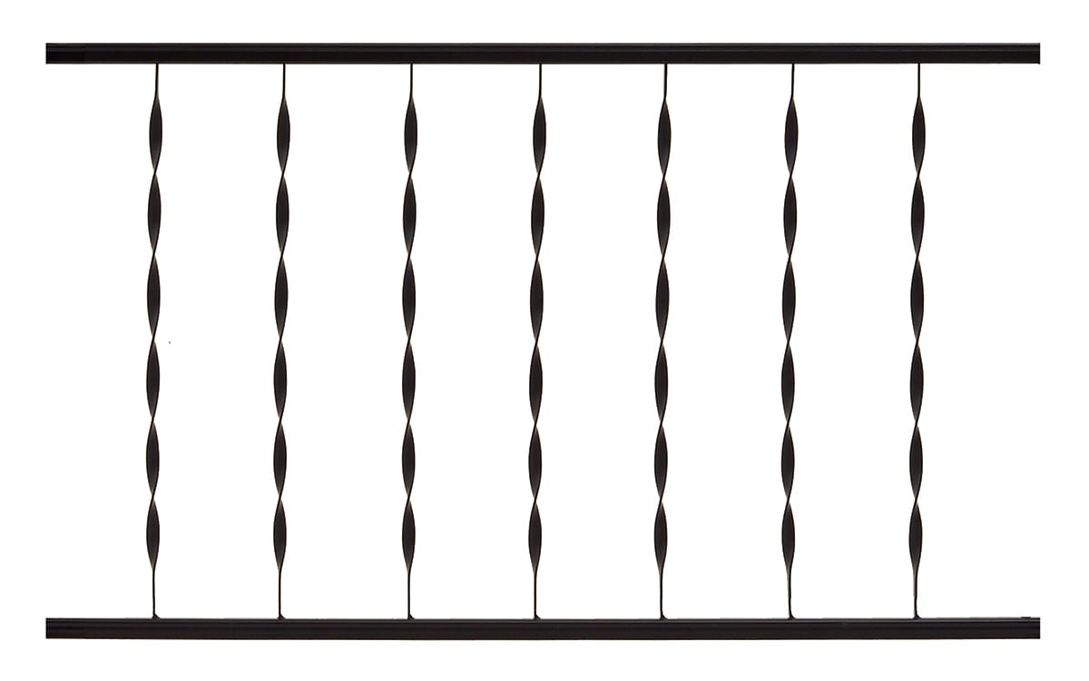 Gilpin Windsor 4-ft x 36-in Black Metal Deck Rail Kit