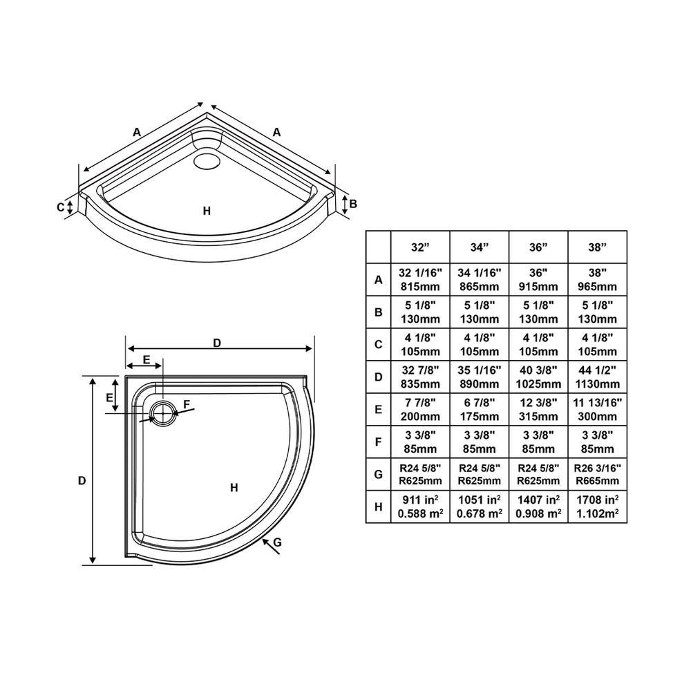 Breeze 36 in. L x 36 in. W x 76 in. H Corner Shower Kit with Frosted Glass, Shower Base and Wall in White - Super Arbor