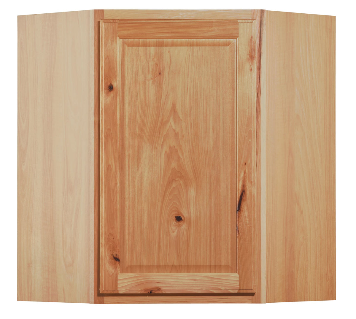 Diamond NOW Denver 12-in W x 36-in H x 24-in D Natural Rustic Hickory Diagonal Corner Wall Fully Assembled Cabinet (Raised Panel Square Style)