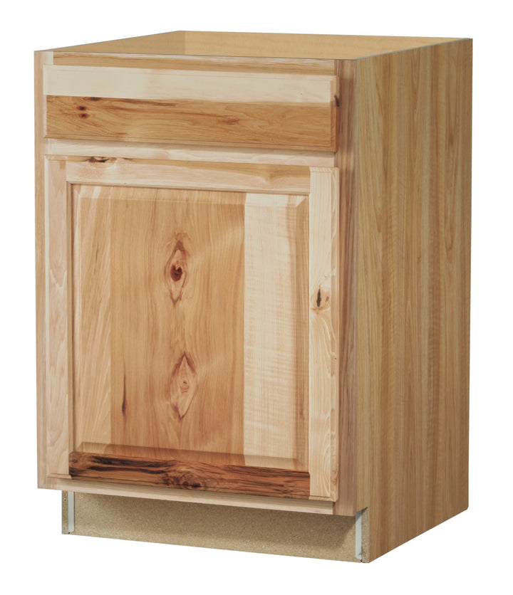 Diamond NOW Denver 24-in W x 35-in H x 23.75-in D Natural Rustic Hickory 1-Drawer Base Fully Assembled Cabinet (Raised Panel Square Style)