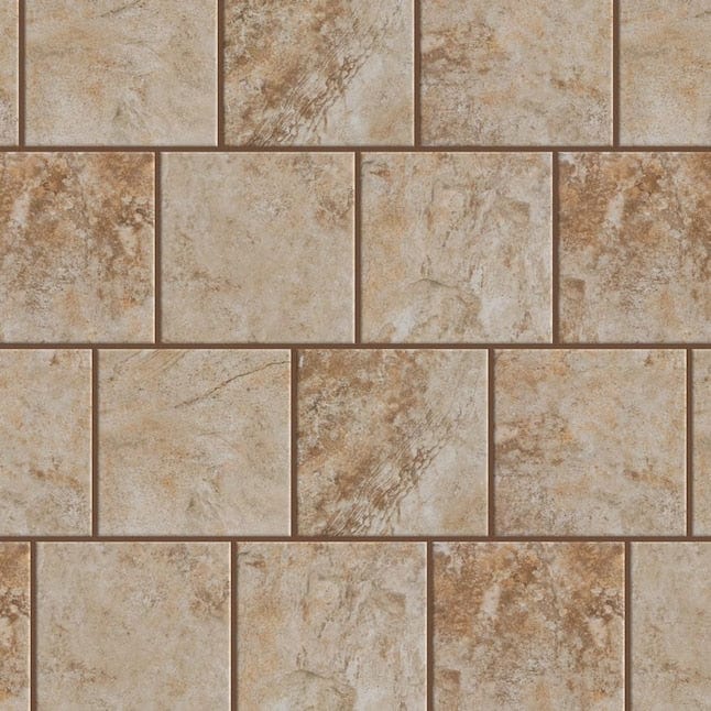 Style Selections Mesa Beige 6-in x 6-in Glazed Porcelain Stone Look Floor and Wall Tile (0.23-sq. ft/ Piece)
