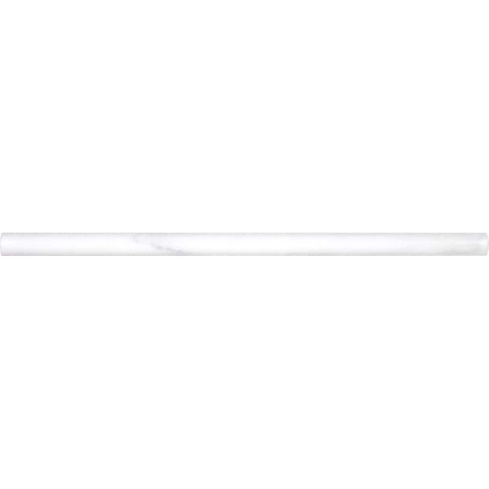 Satori Venatino Polished Natural Stone Marble Pencil Liner Tile (5/8-in x 12-in)