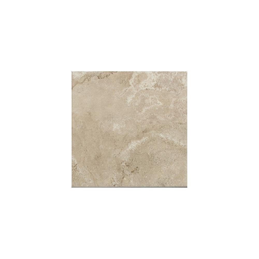 American Olean Pozzalo Coastal Beige Ceramic Bullnose Tile, 6-in x 6-in