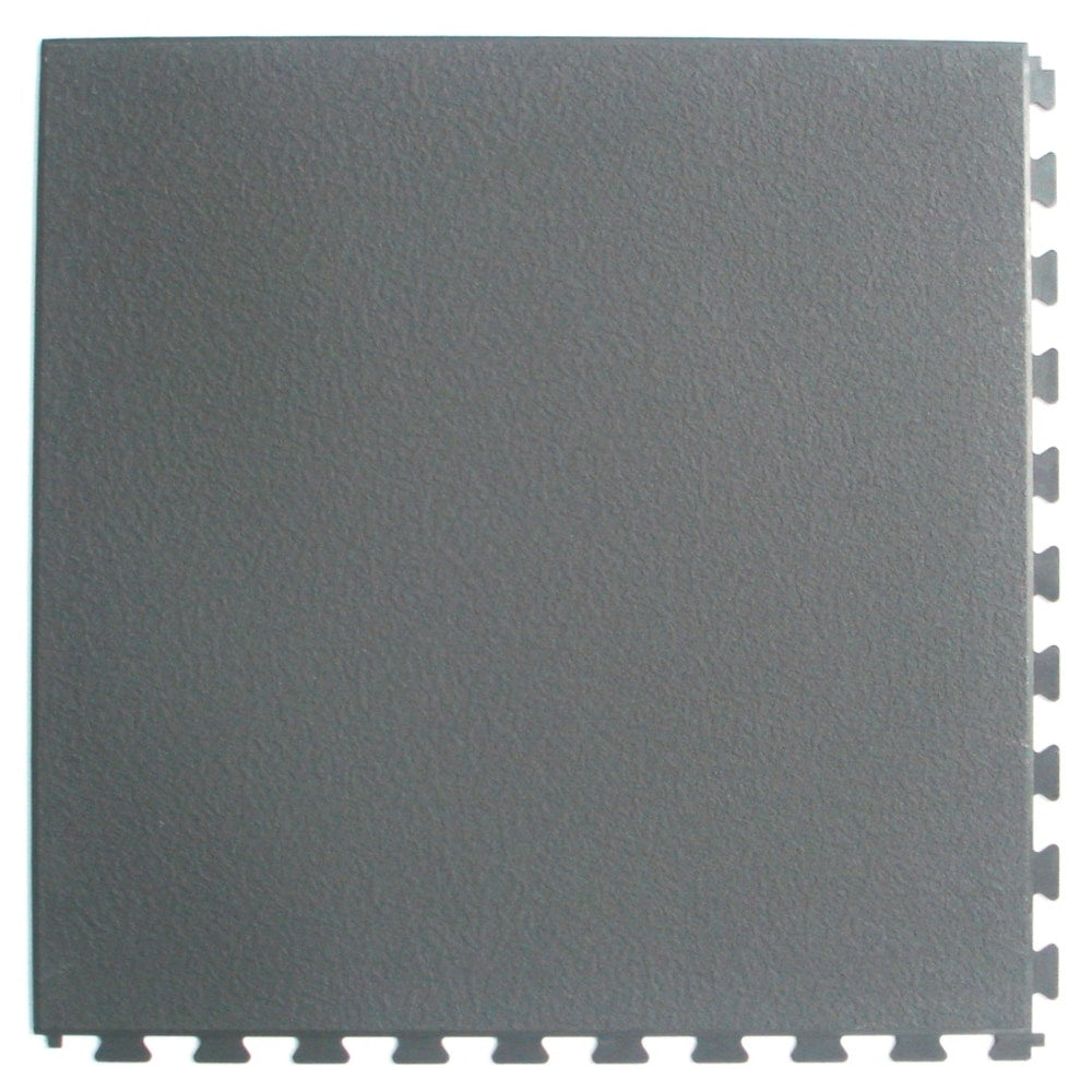 Blue Hawk 18.5-in x 18.5-in Dark Grey Slate Vinyl/Plastic Interlocking Multipurpose Floor Tile, 0.157-in Thick