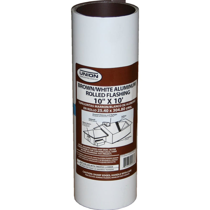 Union Corrugating 10-in x 10-ft Brown Aluminum Roll Flashing