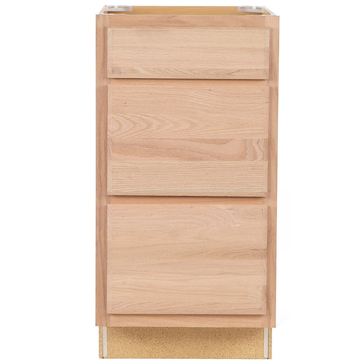 Project Source Oak Brook 18-in W x 35-in H x 23.75-in D Unfinished 3-Drawer Base Cabinet